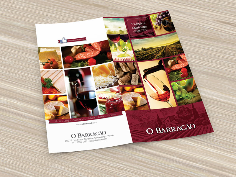 Cardápio  . O Barracão